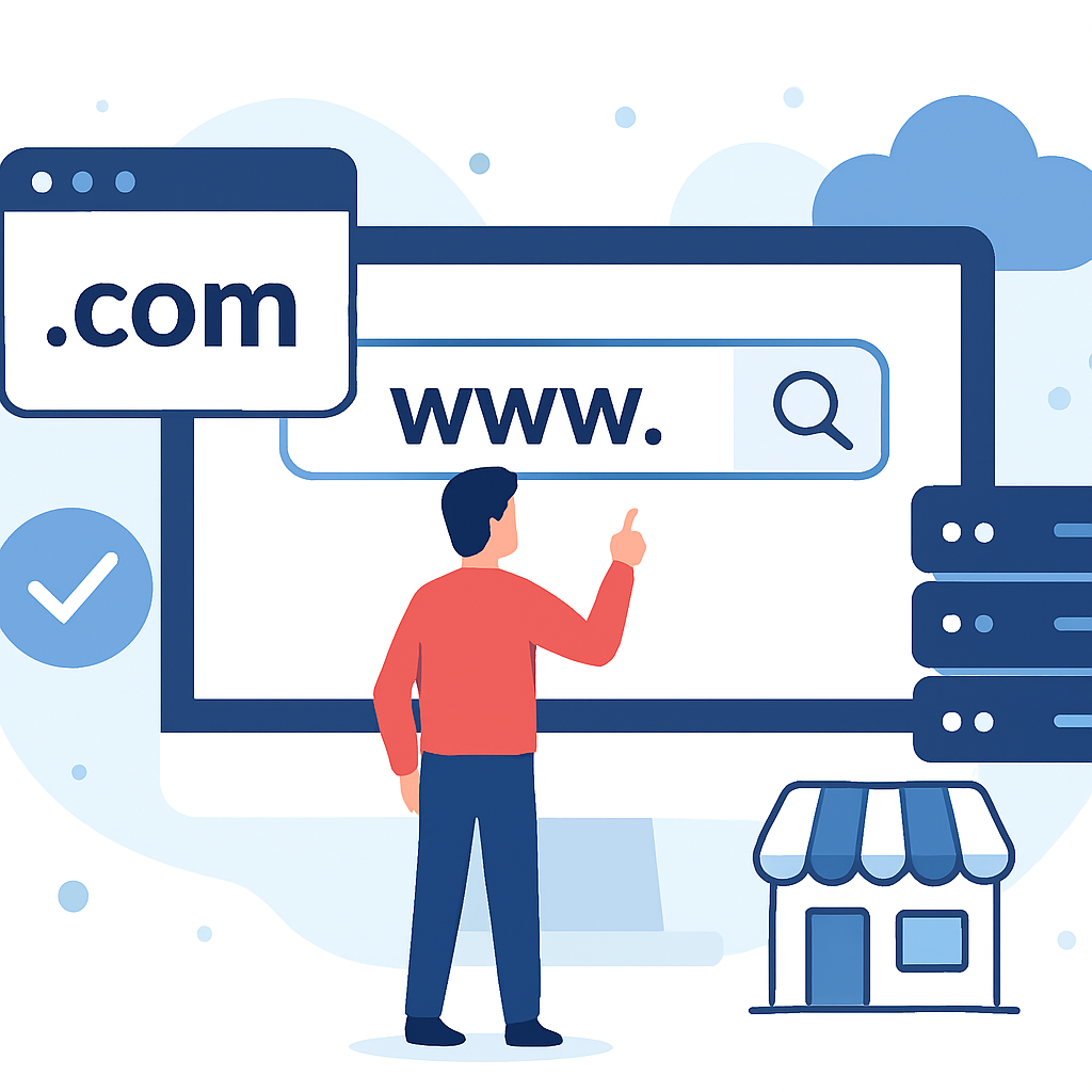 how to create a website for small business — Choosing Your Domain Name and Hosting